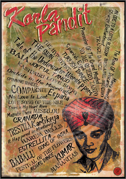 Korla Pandit, Exotica, Poster, Graphic Design, Poster for Sale, Rock n Roll, Blues, Rhythm'n Blues, Punk, Sophie Lo